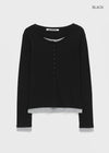 [MADE] Yuriae Layered Henley Long-Sleeve Tee