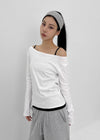 [MADE] Acni Off-shoulder Long Sleeve T-shirt
