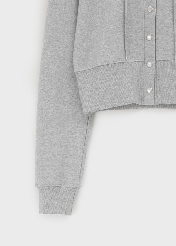 [MADE] Plain Cotton Snap Hooded Jumper