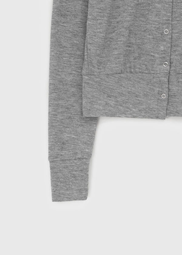 Longle High-neck Eyelet Cardigan