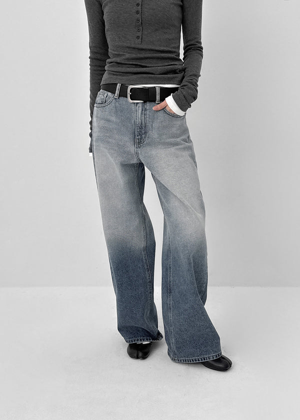 Koea Washed Wide Denim Pants