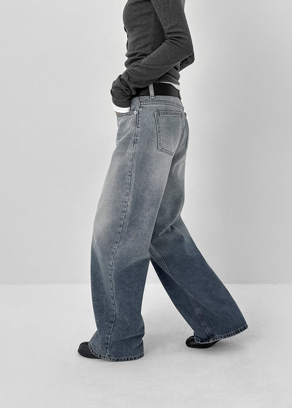 Koea Washed Wide Denim Pants
