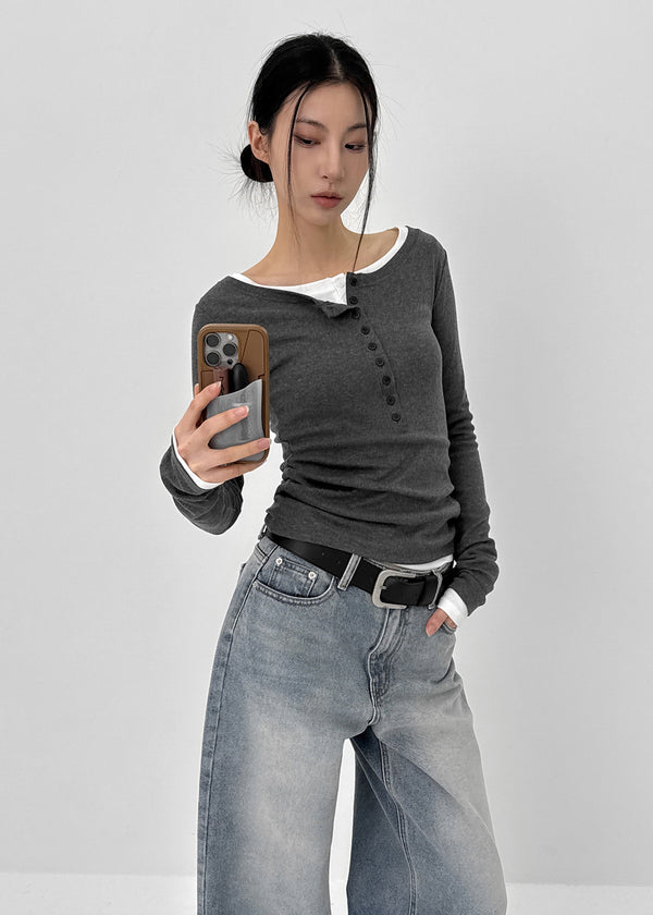 Koea Washed Wide Denim Pants