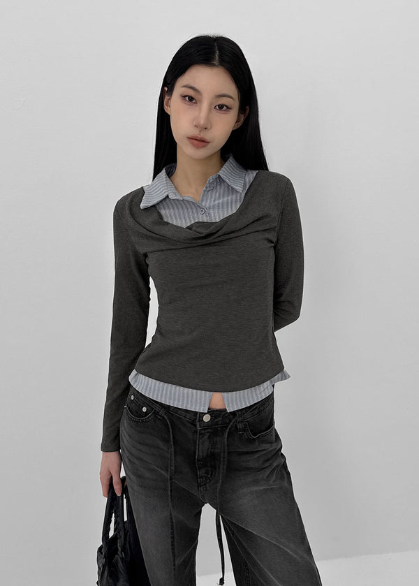 Shandle Drape Layered Shirt