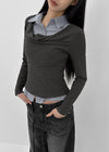 Shandle Drape Layered Shirt