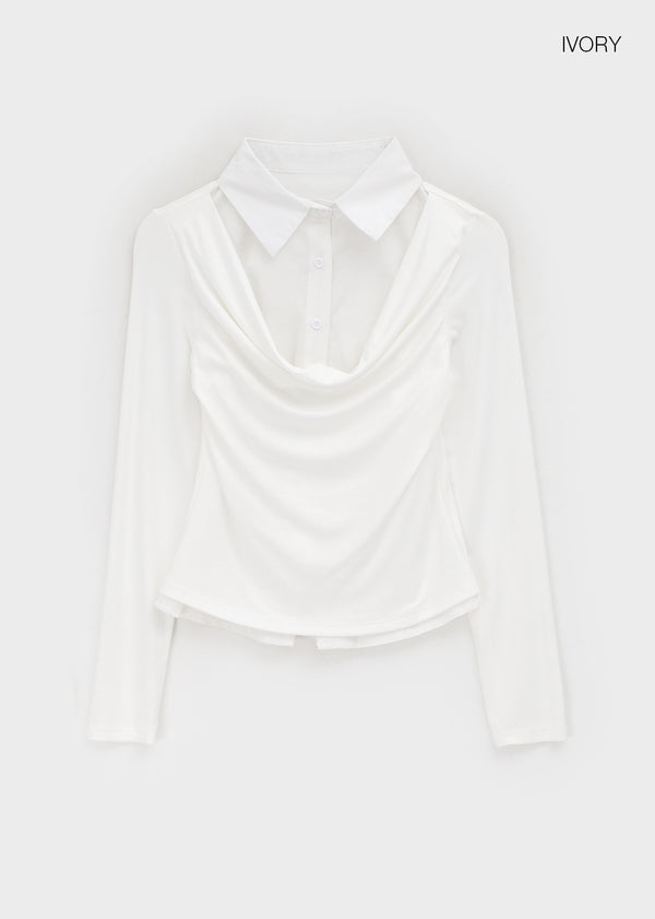 Shandle Drape Layered Shirt