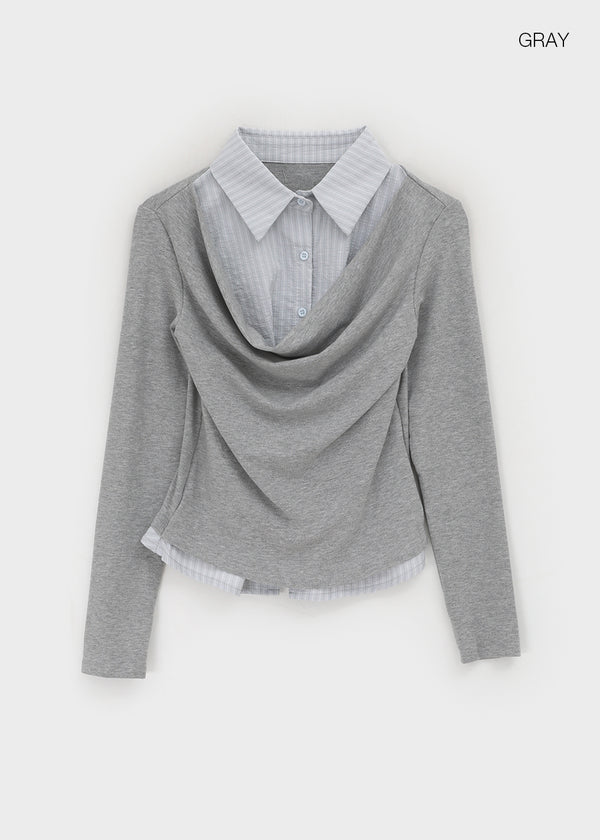 Shandle Drape Layered Shirt