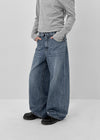 Damong Folding Wide Denim Pants