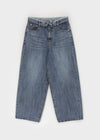 Damong Folding Wide Denim Pants