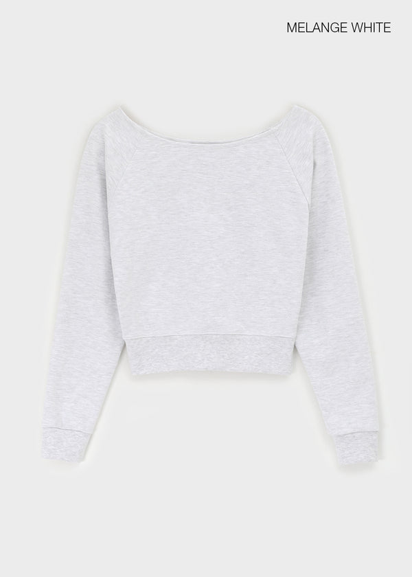 [B-BASIC] Light Sweat Off-Shoulder Man-to-Man