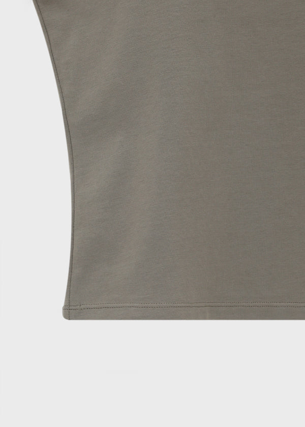 [B-BASIC] Basic Cotton Span Mango Halter Neck Sleeveless (Built-in Cap)