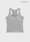 [B-BASIC] Basic Cotton Span Mango Halter Neck Sleeveless (Built-in Cap)