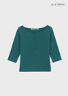 [B-BASIC] Tension Standard Henley Neck 3/4 Sleeve T-shirt (2size)