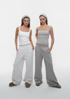 [B-BASIC] Mid-Sweat Cut-Out Wide Pants