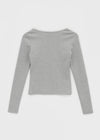 [B-BASIC] Tension Standard Slim U-Neck Long Sleeve Tee (2 SIZE)