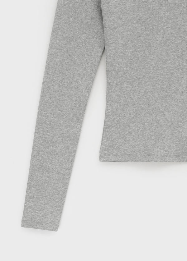 [B-BASIC] Tension Standard Slim U-Neck Long Sleeve Tee (2 SIZE)