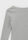 [B-BASIC] Tension Standard Slim U-Neck Long Sleeve Tee (2 SIZE)