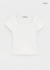 [B-BASIC] Tension Standard Slim U-Neck Short Sleeve Tee (2 SIZE)