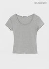 [B-BASIC] Tension Standard Slim U-Neck Short Sleeve Tee (2 SIZE)