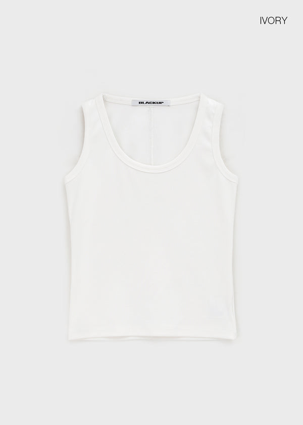 [B-BASIC] Tension Standard Back-Seam U-Neck Sleeveless Top (2 SIZE)