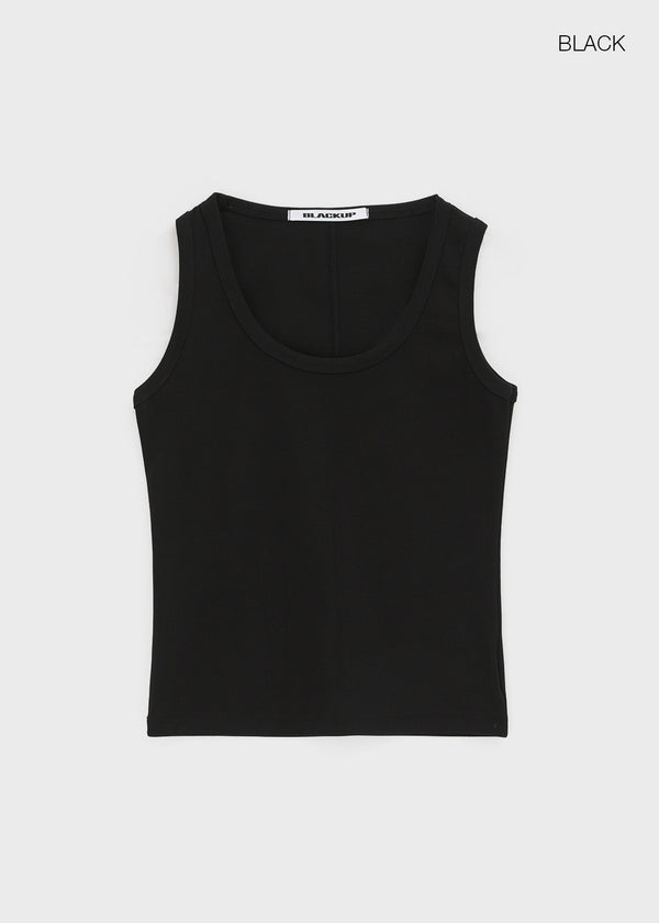 [B-BASIC] Tension Standard Back-Seam U-Neck Sleeveless Top (2 SIZE)