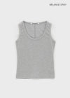 [B-BASIC] Tension Standard Back-Seam U-Neck Sleeveless Top (2 SIZE)