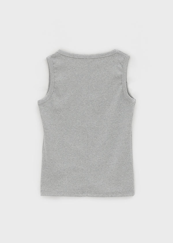 [B-BASIC] Tension Standard Back-Seam U-Neck Sleeveless Top (2 SIZE)