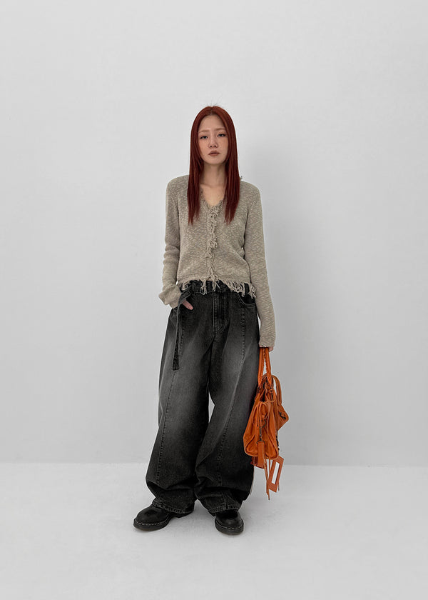 Le Tu V-neck Knit Cardigan