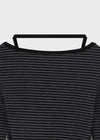[MADE] Hiko Layered Stripe Halter Henley Neck Long Sleeve T-shirt
