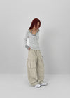 Bependo Balloon Wide Cargo Pants