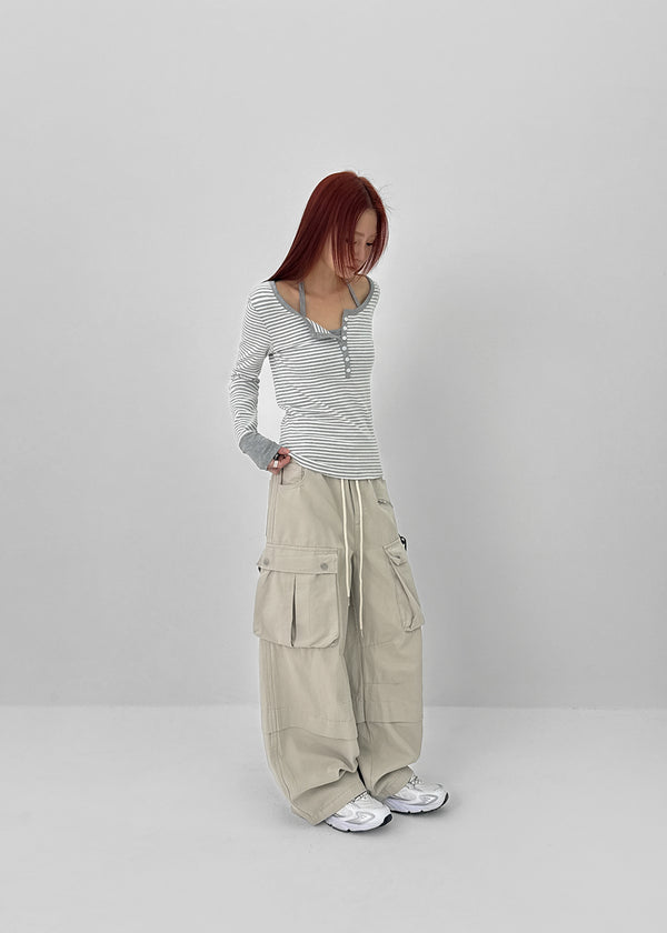 Bependo Balloon Wide Cargo Pants