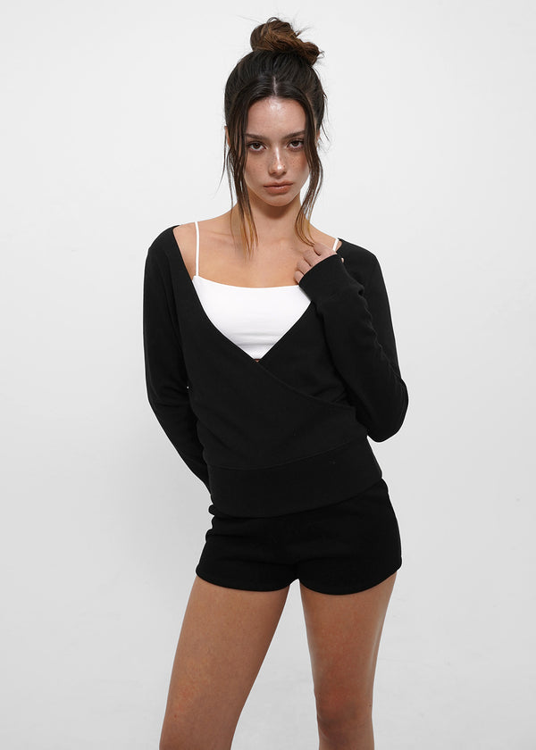[B-BASIC] Light Sweat Wrap Long Sleeve Tee