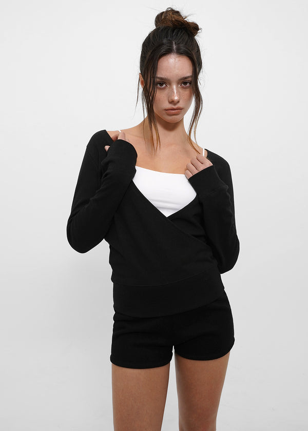 [B-BASIC] Light Sweat Wrap Long Sleeve Tee