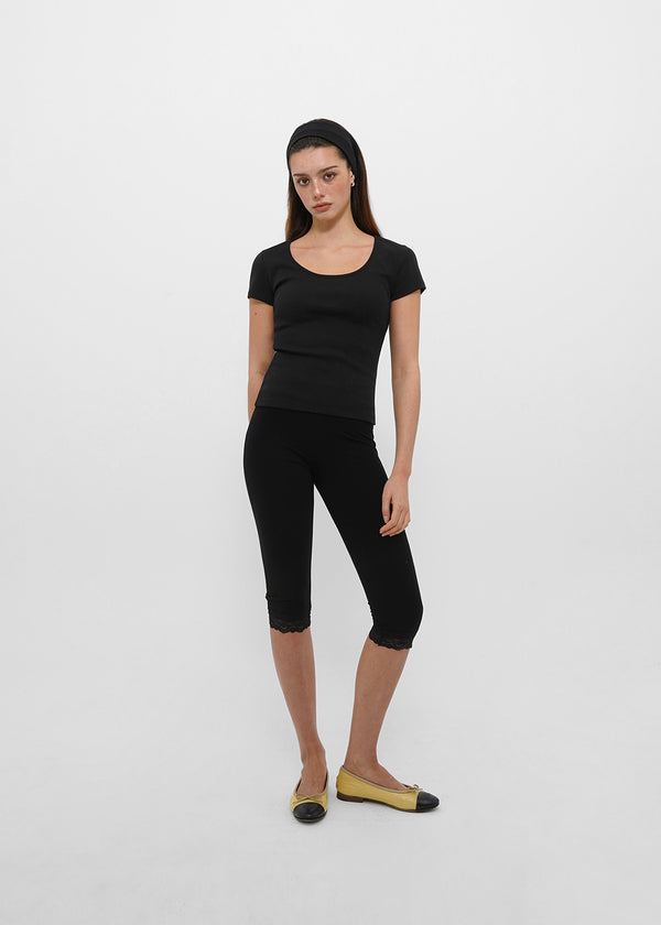 [B-BASIC] Tension Standard Slim U-Neck Short Sleeve Tee (2 SIZE)