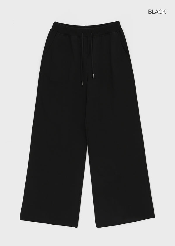 [B-BASIC] Mid-Sweat Cut-Out Wide Pants