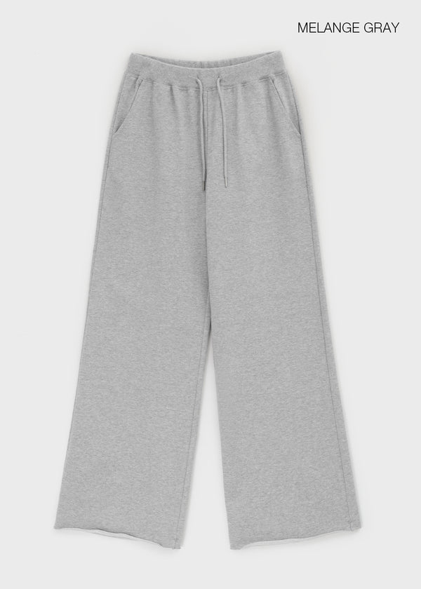 [B-BASIC] Mid-Sweat Cut-Out Wide Pants