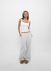 [B-BASIC] Mid-Sweat Cut-Out Wide Pants