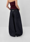 Rotadi Stripe Bijou Balloon Wide Pants