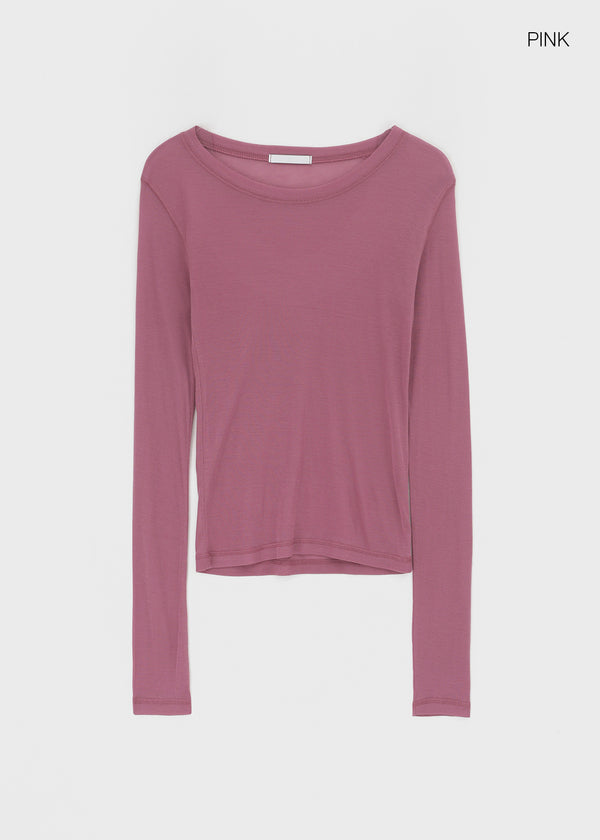 Fredit Tencel Layered Long Sleeve T-shirt