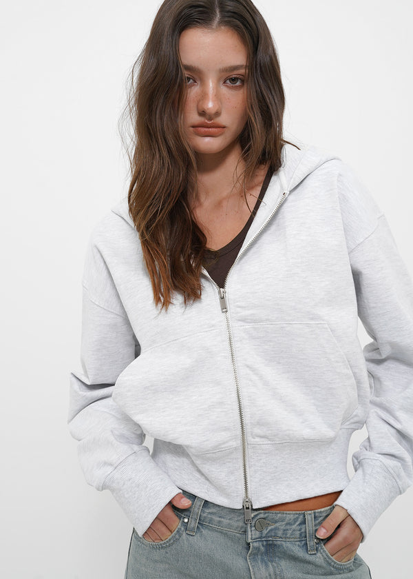 [B-BASIC] Mid-sweat Hooded Zip-up