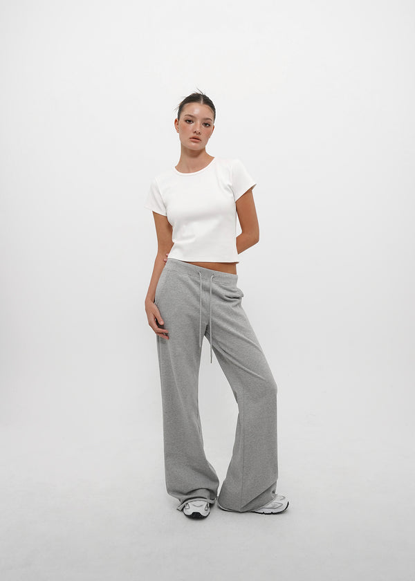 [B-BASIC] Mid-sweat Cutting Bootcut Pants