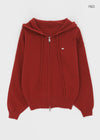 Hazel Two-way Knit Hooded Zip-up
