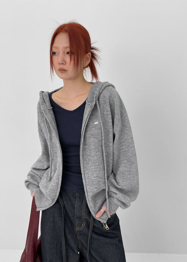 Samanthi Button V-neck Long Sleeve T-shirt