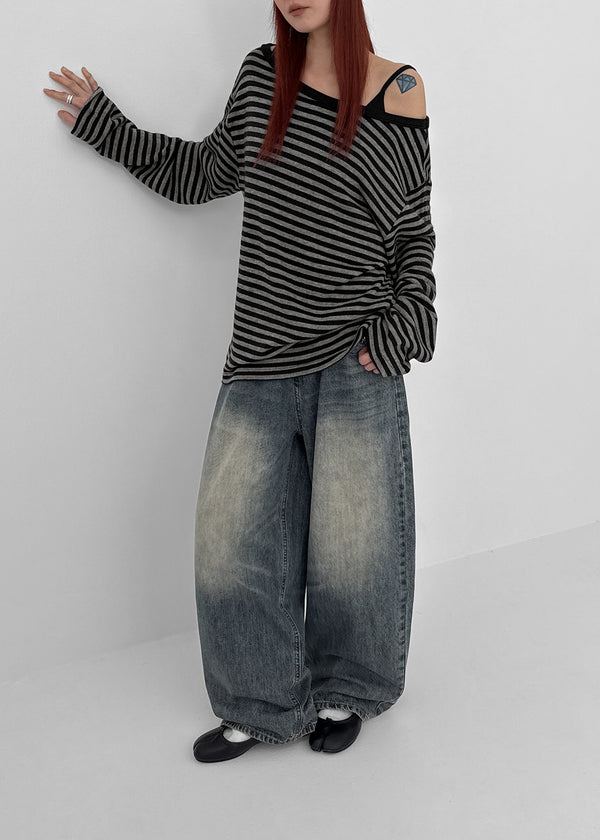 Laet Washed Wide Denim Pants