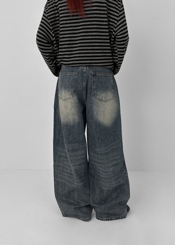 Laet Washed Wide Denim Pants