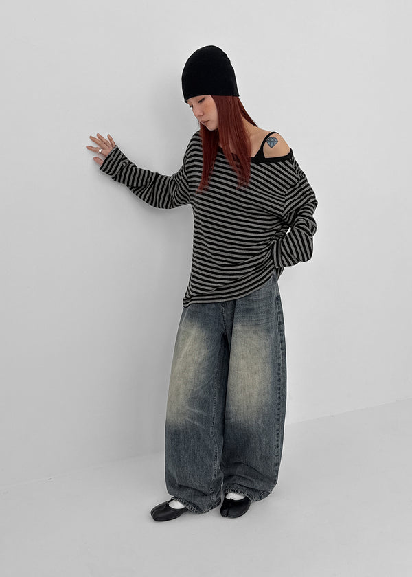 Laet Washed Wide Denim Pants