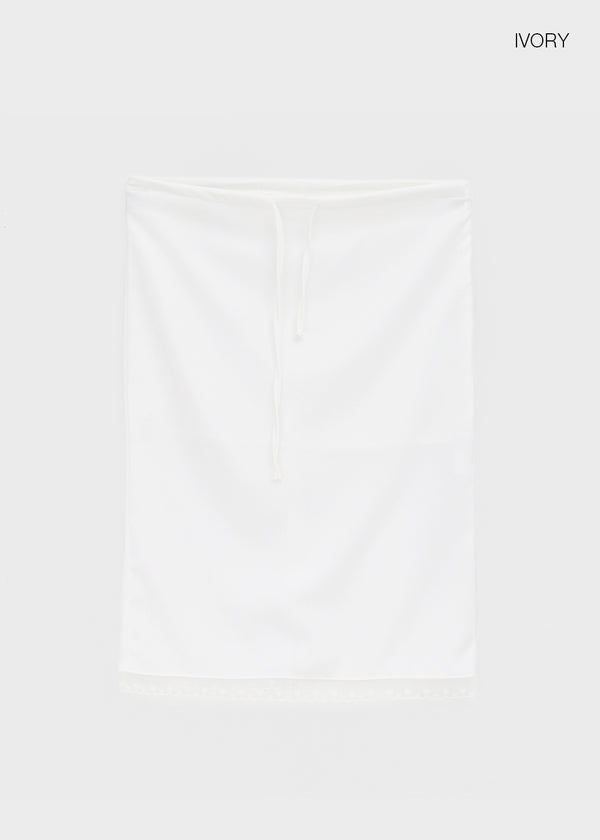 Etro Lace Satin Midi Skirt