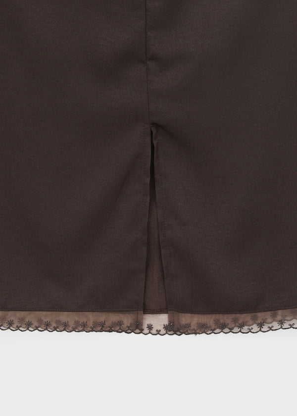 Etro Lace Satin Midi Skirt