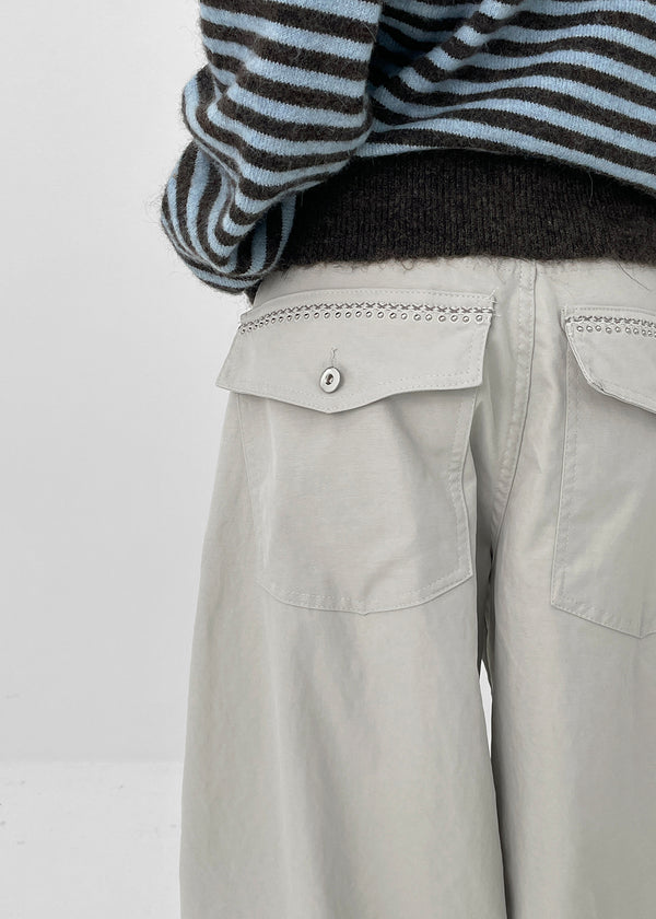 Steelo Stud Balloon Wide Pants