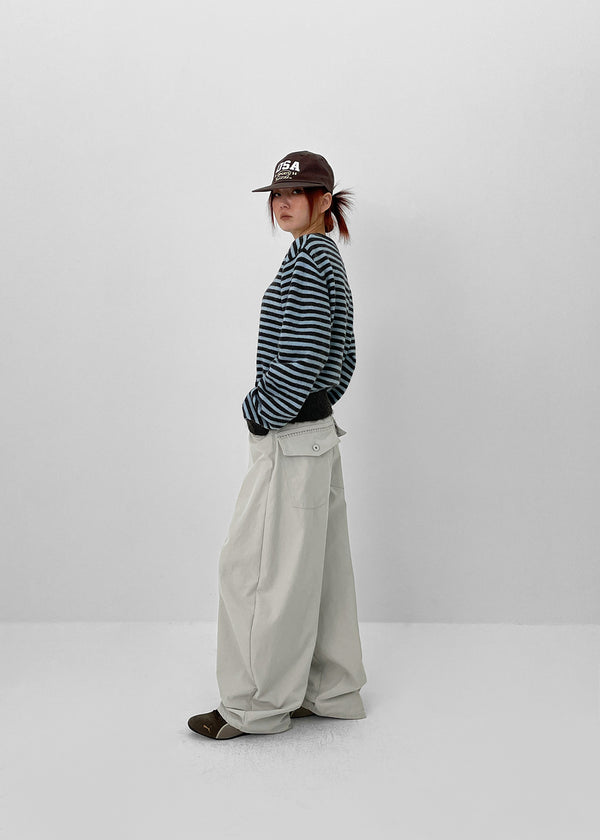 Steelo Stud Balloon Wide Pants